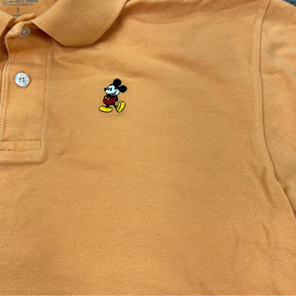 Disney Parks Men’s World Micky Polo Logo Orange Small - Picture 6 of 9